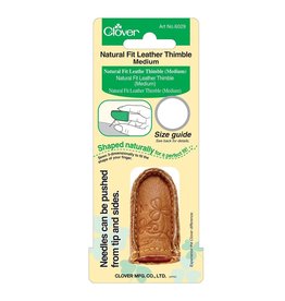 Clover Natural Fit Leather Thimble, Medium