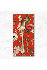 PD's Alexander Henry Collection Nicole’s Prints, Tell-Tale Tattoo in Red, Dinner Napkin