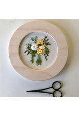 Modern Hoopla Round Hoop Frame in White Stain for 6" Embroidery Hoop