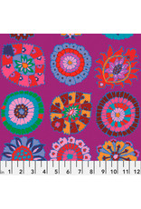 PD's Kaffe Fassett Collection Kaffe Collective Spring 2023, Carpet Cookies in Magenta, Dinner Napkin