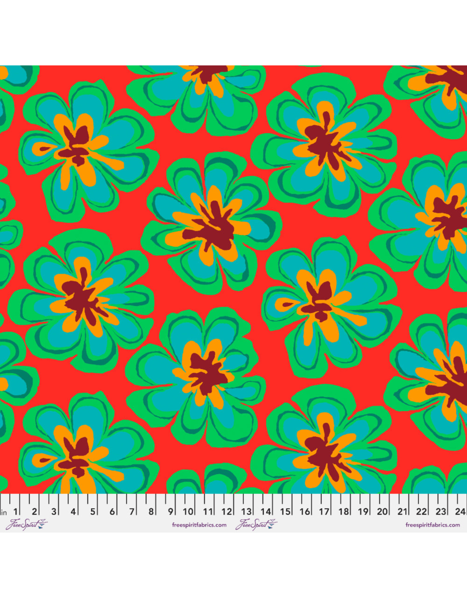 Brandon Mably Kaffe Collective, Funky Floral in Watermelon, Dabric Half-Yards