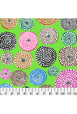Kaffe Fassett Collective Kaffe Collective, Disks in Lime, Fabric Half-Yards
