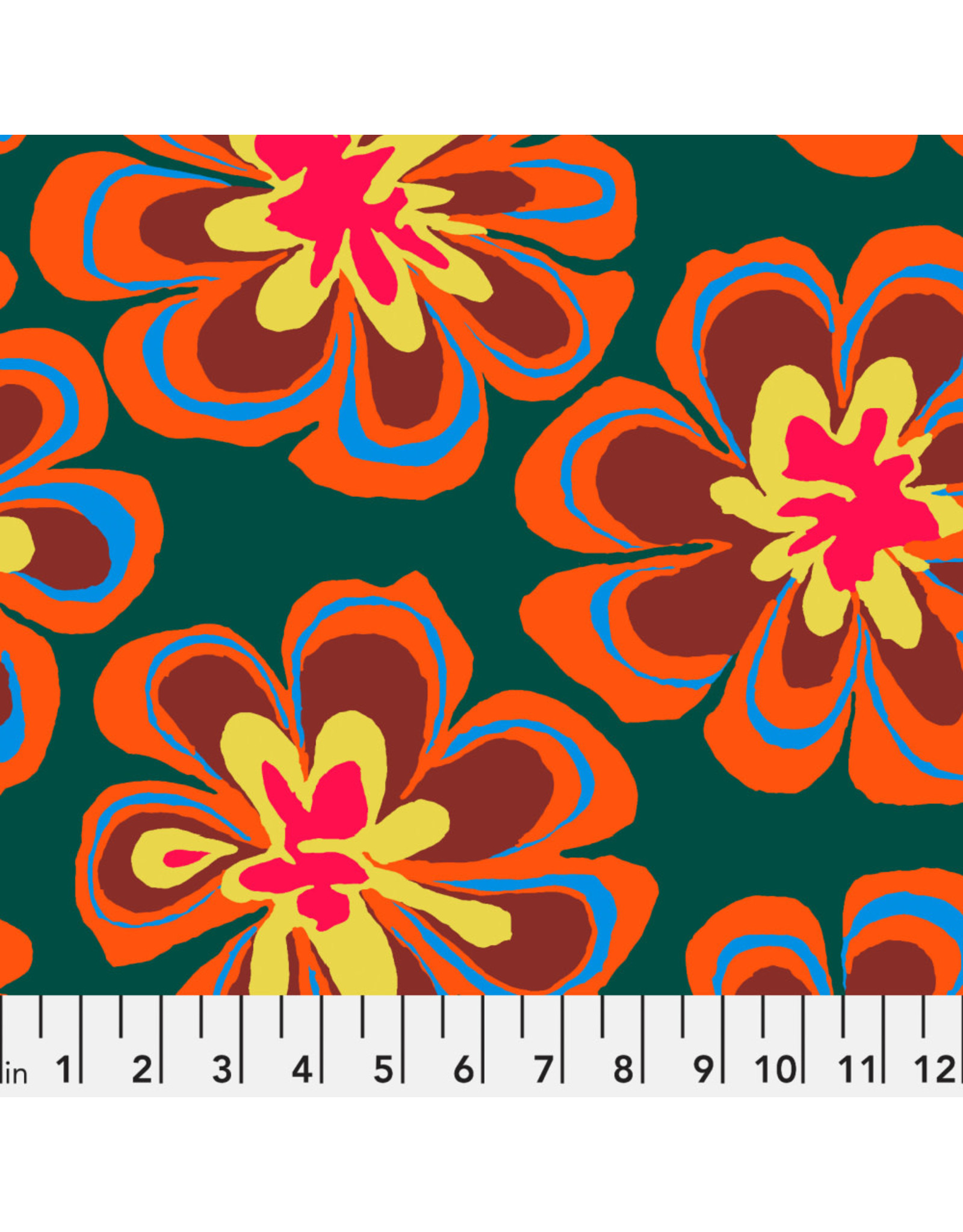 Brandon Mably Kaffe Collective Spring 2023, Funky Floral in Forest, Fabric Half-Yards