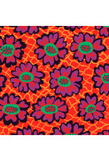 Brandon Mably Kaffe Collective, Flower Net in Crimson, Fabric Half-Yards