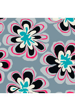 Brandon Mably Kaffe Collective, Funky Floral in Grey, Fabric Half-Yards