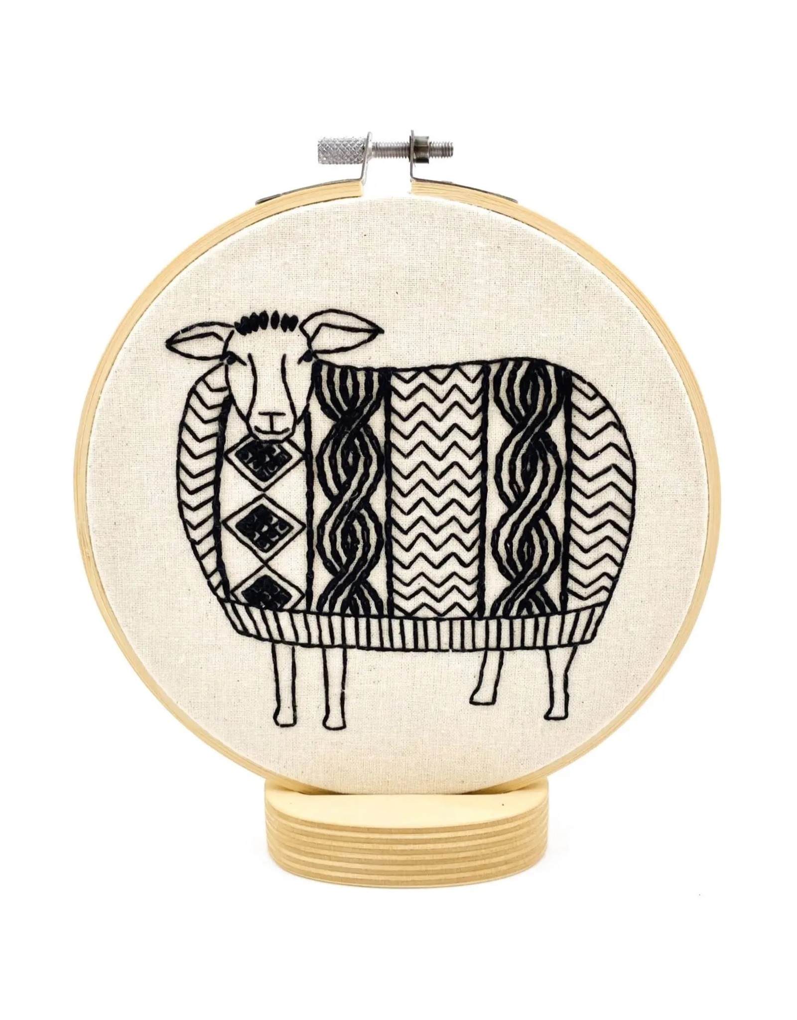 Hook, Line & Tinker Sweater Weather Sheep, Embroidery Kit