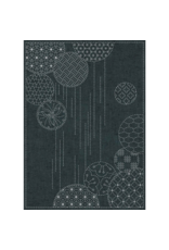 QHTextiles Sashiko Cloth, Windchimes on Yarn-Dyed Blue