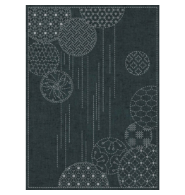 QHTextiles ON ORDER-Sashiko Cloth, Windchimes on Yarn-Dyed Blue