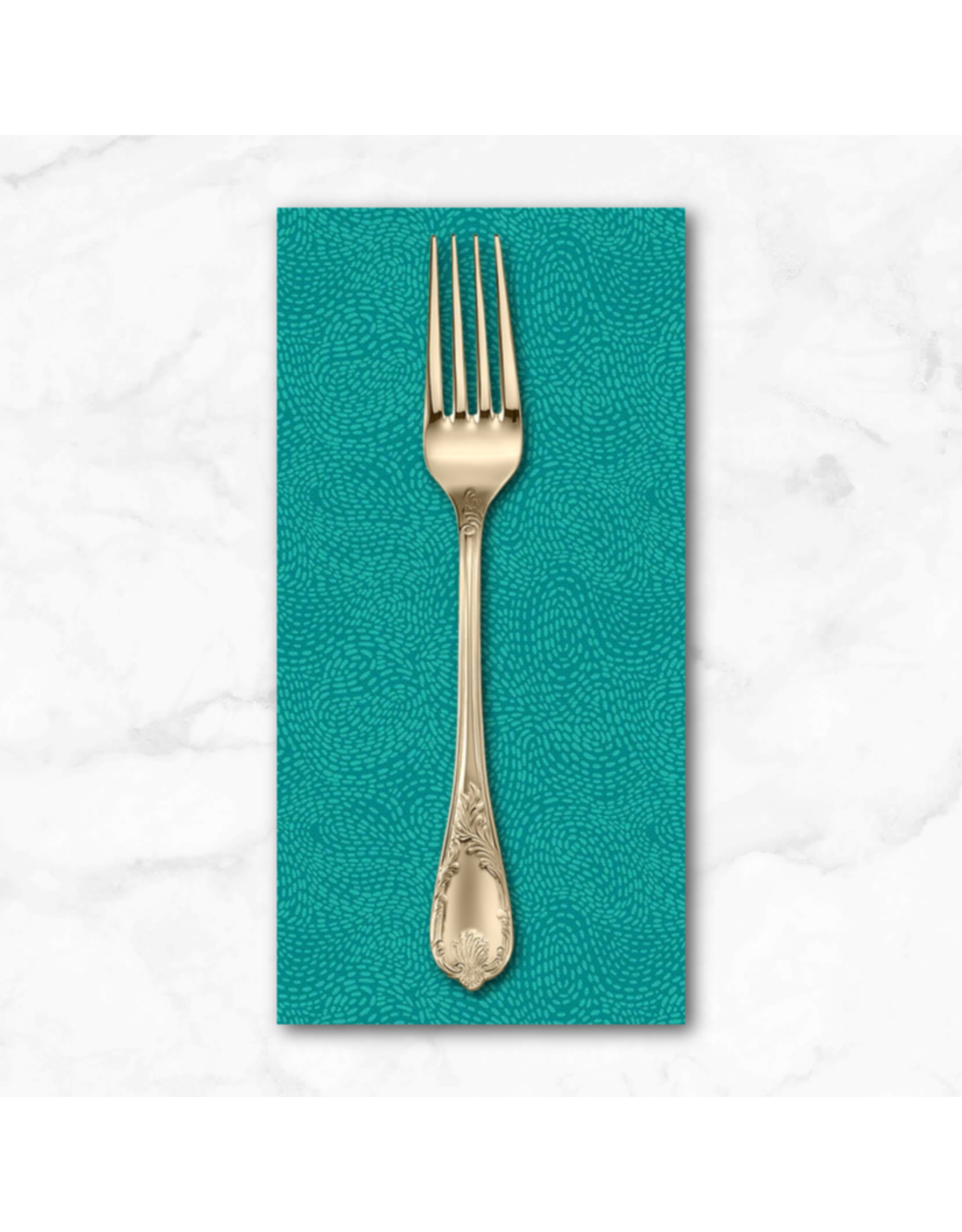 PD's Paintbrush Studio Collection Waved in Teal, Dinner Napkin