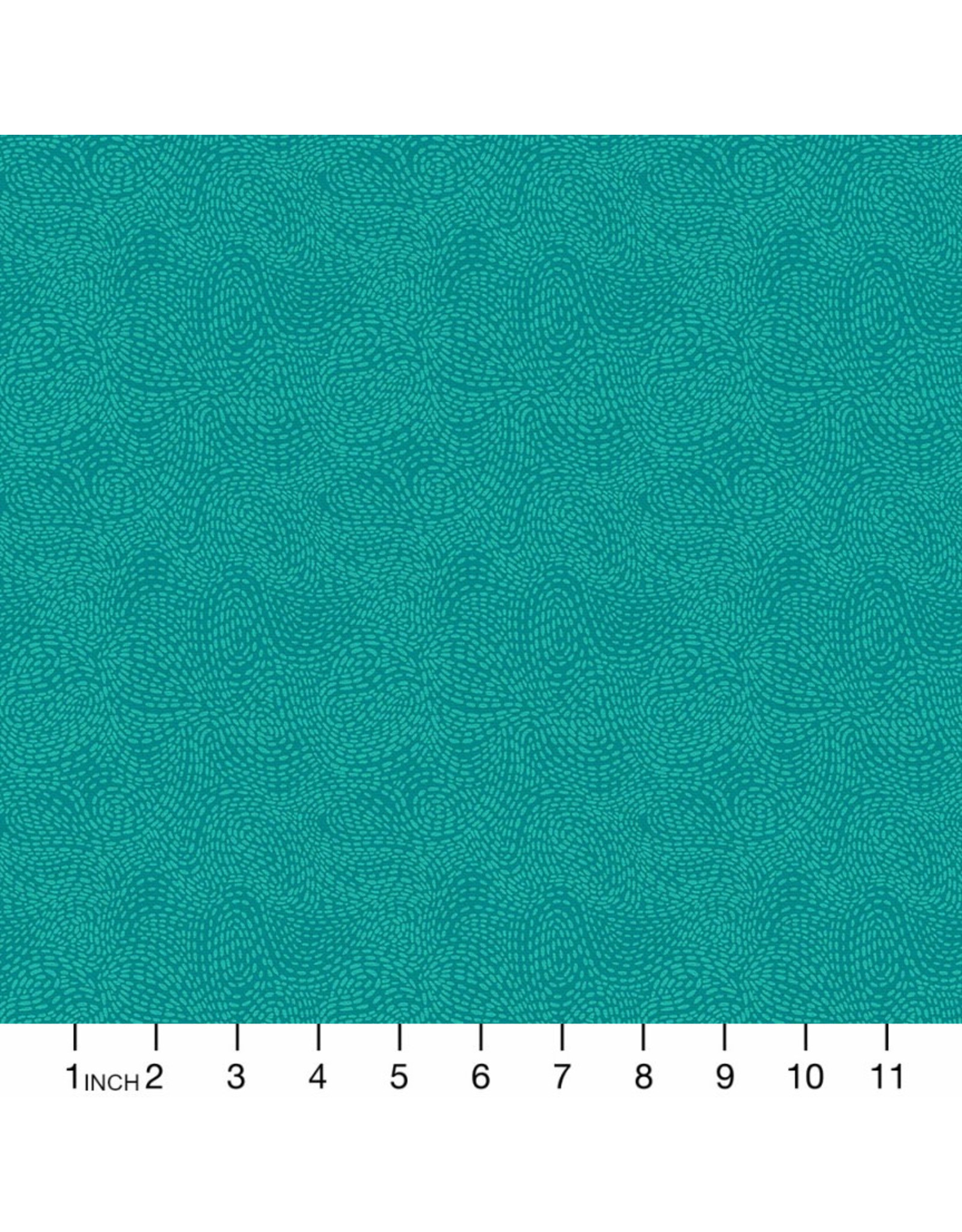 Paintbrush Studio Waved in Teal, Fabric Half-Yards