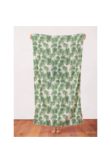 Paintbrush Studio Modern Botanicals, Monstera in Green, Fabric Half-Yards