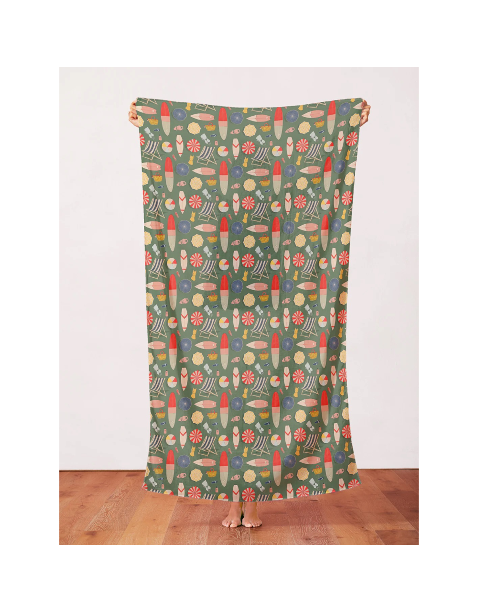 Paintbrush Studio ON SALE - 5 YARD CUT, Beach Day, Beach Day in Green