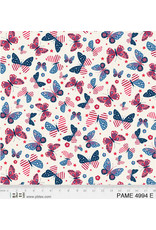 PD's P&B Collection Patchwork Americana, Butterflies in Ecru, Dinner Napkin