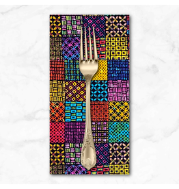 PD's Alexander Henry Collection Indigo West, Sunrise Tapa in Color Burst, Dinner Napkin