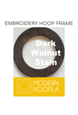 Modern Hoopla Round Hoop Frame in Dark Walnut Stain for 6" Embroidery Hoop