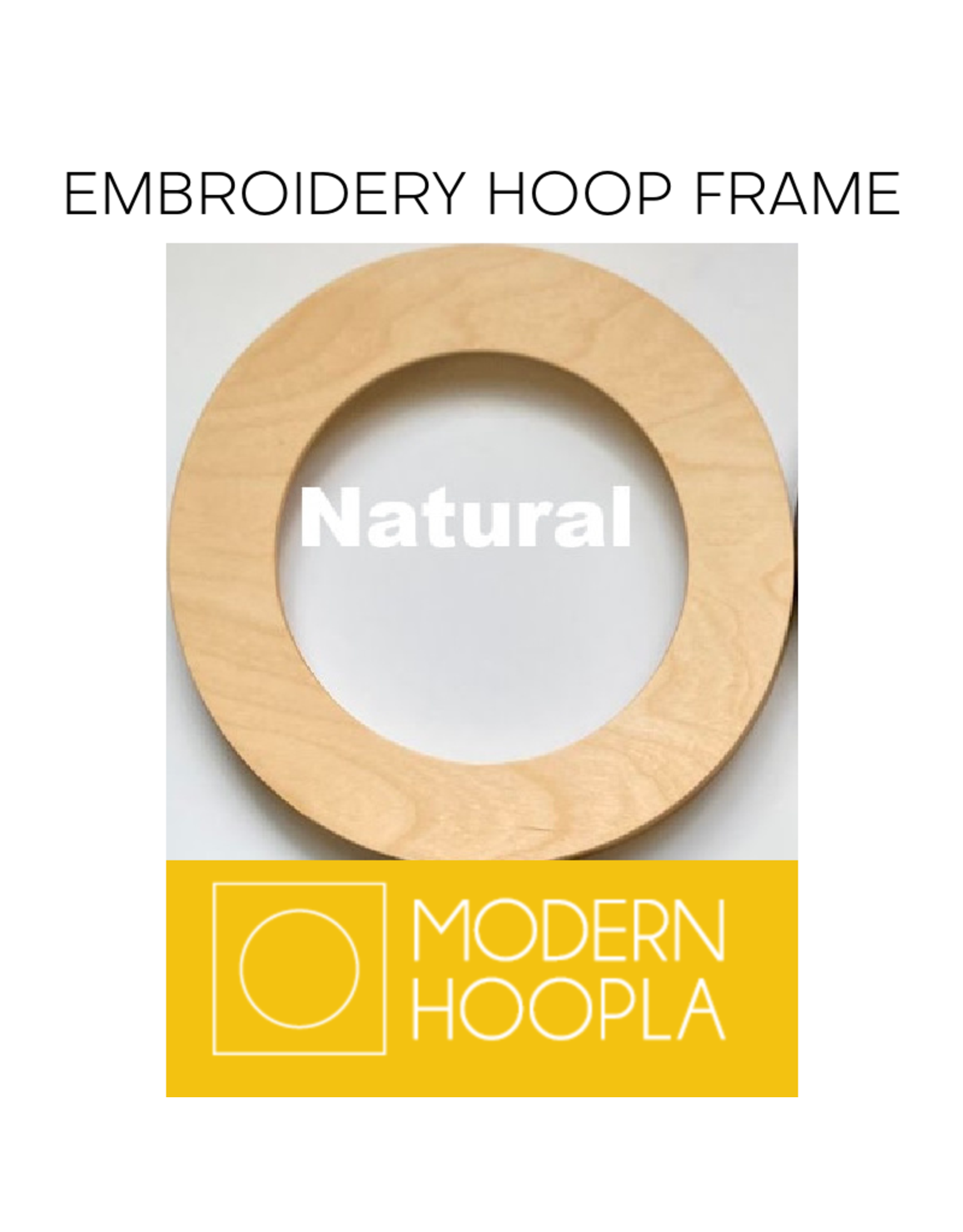 Modern Hoopla Round Hoop Frame in Natural for 6" Embroidery Hoop