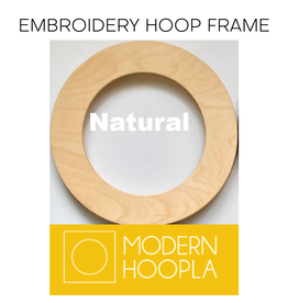 Modern Hoopla Round Hoop Frame in Natural for 6" Embroidery Hoop