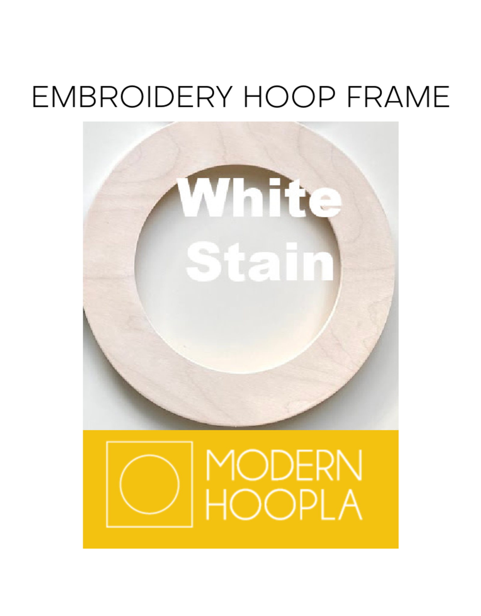 Round Hoop Frame in White Stain for 6 Embroidery Hoop - Picking Daisies
