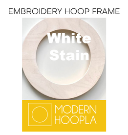 Modern Hoopla Round Hoop Frame in White Stain for 6" Embroidery Hoop