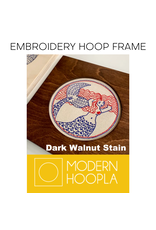 Modern Hoopla Square Hoop Frame in Dark Walnut Stain for 6" Embroidery Hoop