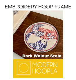 Modern Hoopla Square Hoop Frame in Dark Walnut Stain for 6" Embroidery Hoop