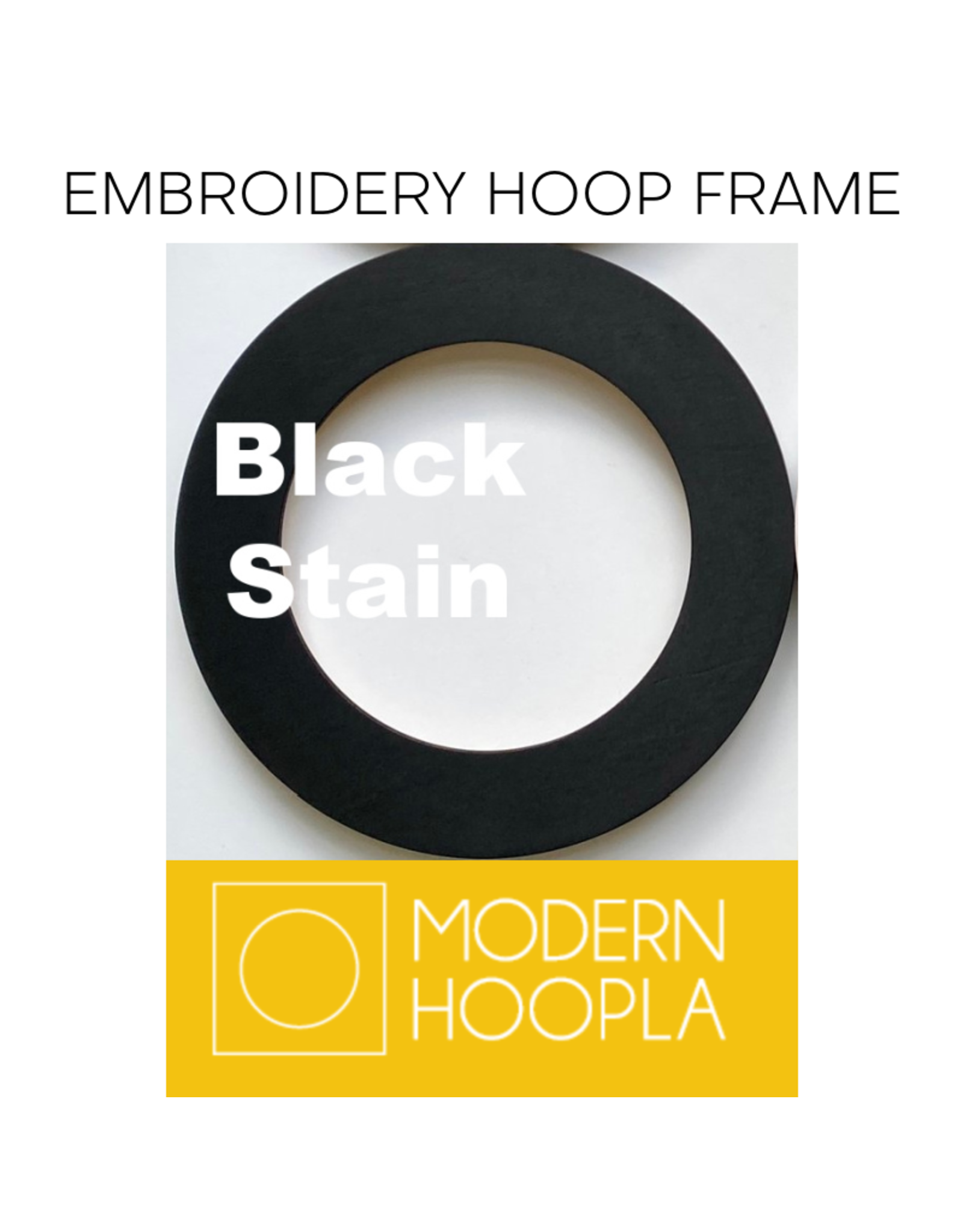 ON ORDERRound Hoop Frame in Black Stain for 6" Embroidery Hoop