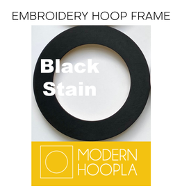 Modern Hoopla Round Hoop Frame in Black Stain for 6" Embroidery Hoop