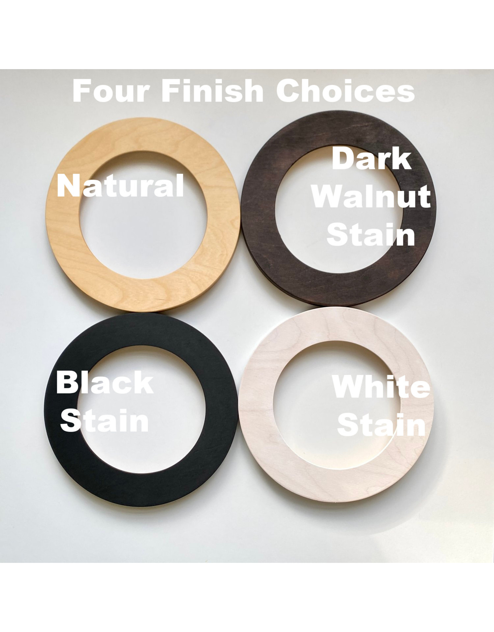 ON ORDERRound Hoop Frame in Black Stain for 6" Embroidery Hoop