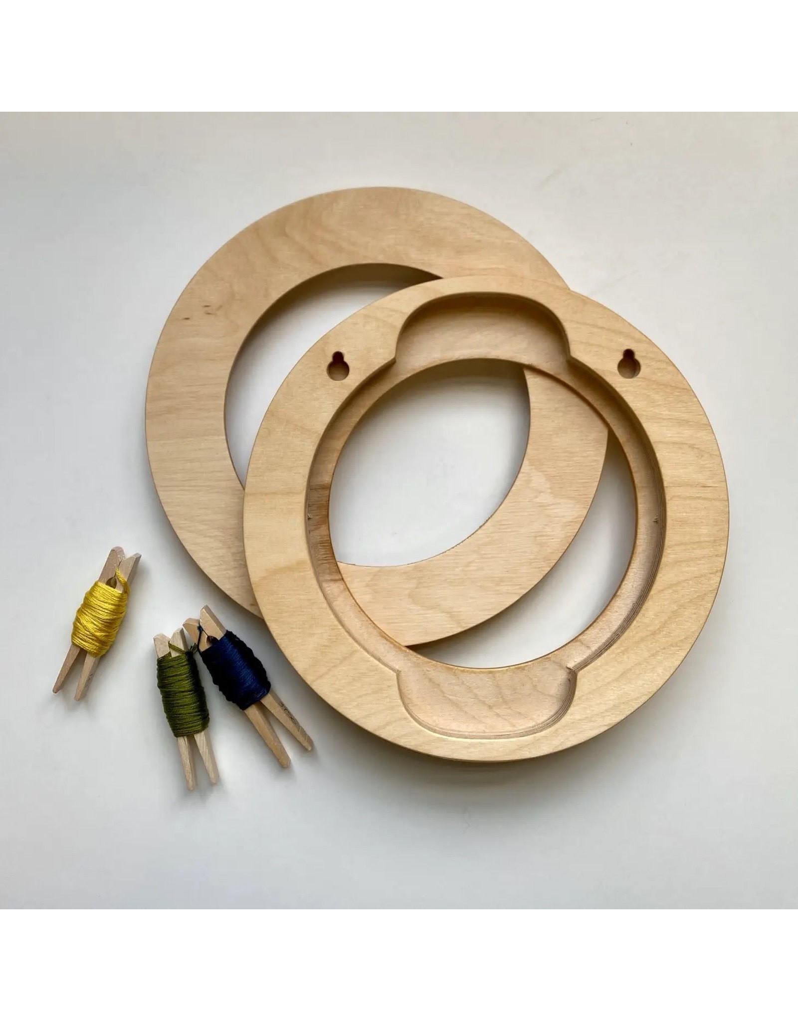 ON ORDERRound Hoop Frame in Black Stain for 6" Embroidery Hoop