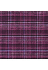 Robert Kaufman Yarn Dyed Cotton Flannel, Mammoth Organic Flannel in Aubergine, Fabric Half-Yards