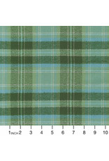 Robert Kaufman Yarn Dyed Cotton Flannel, Mammoth Organic Flannel in Olive, Fabric Half-Yards