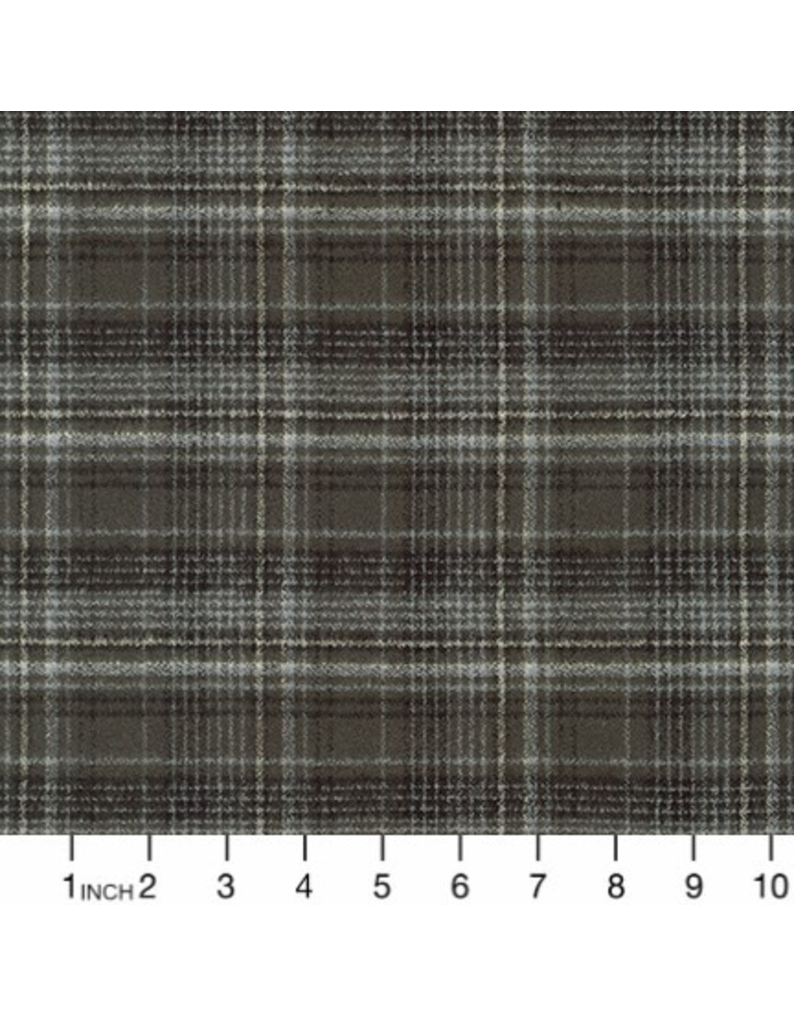 Robert Kaufman Yarn Dyed Cotton Flannel, Mammoth Organic Flannel in Shadow, Fabric Half-Yards