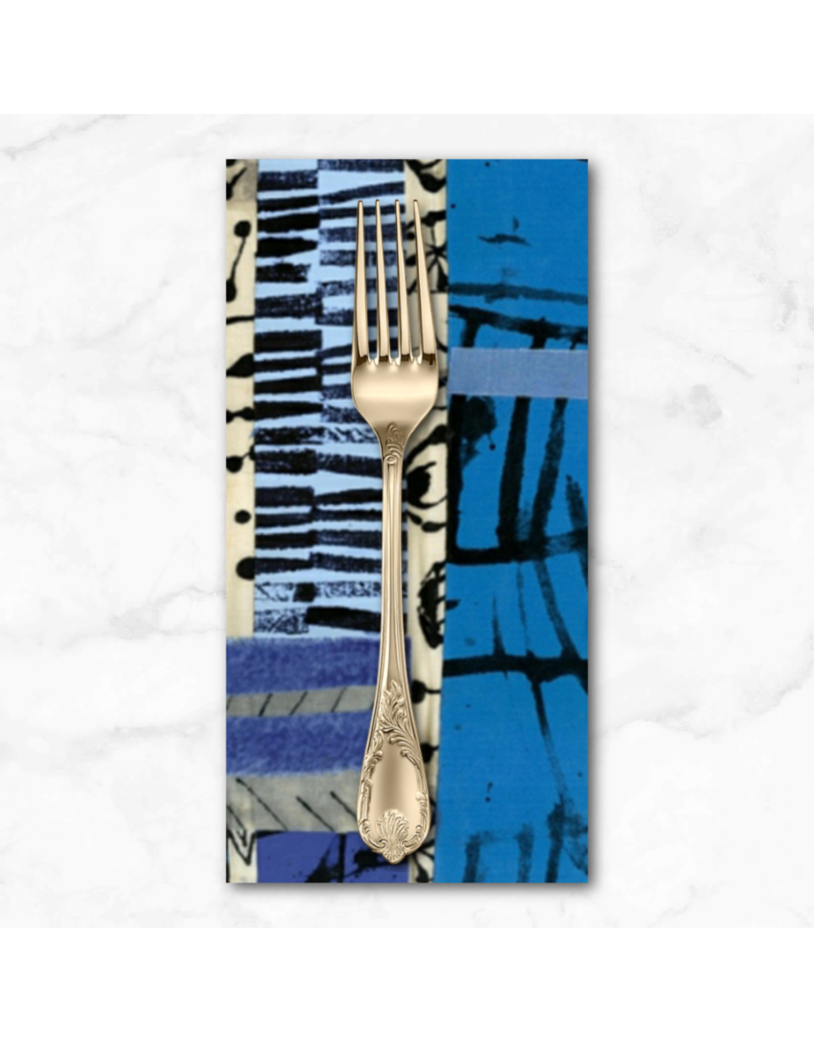 PD's Marcia Derse Collection The Blue One, Totem in Blue, Dinner Napkin