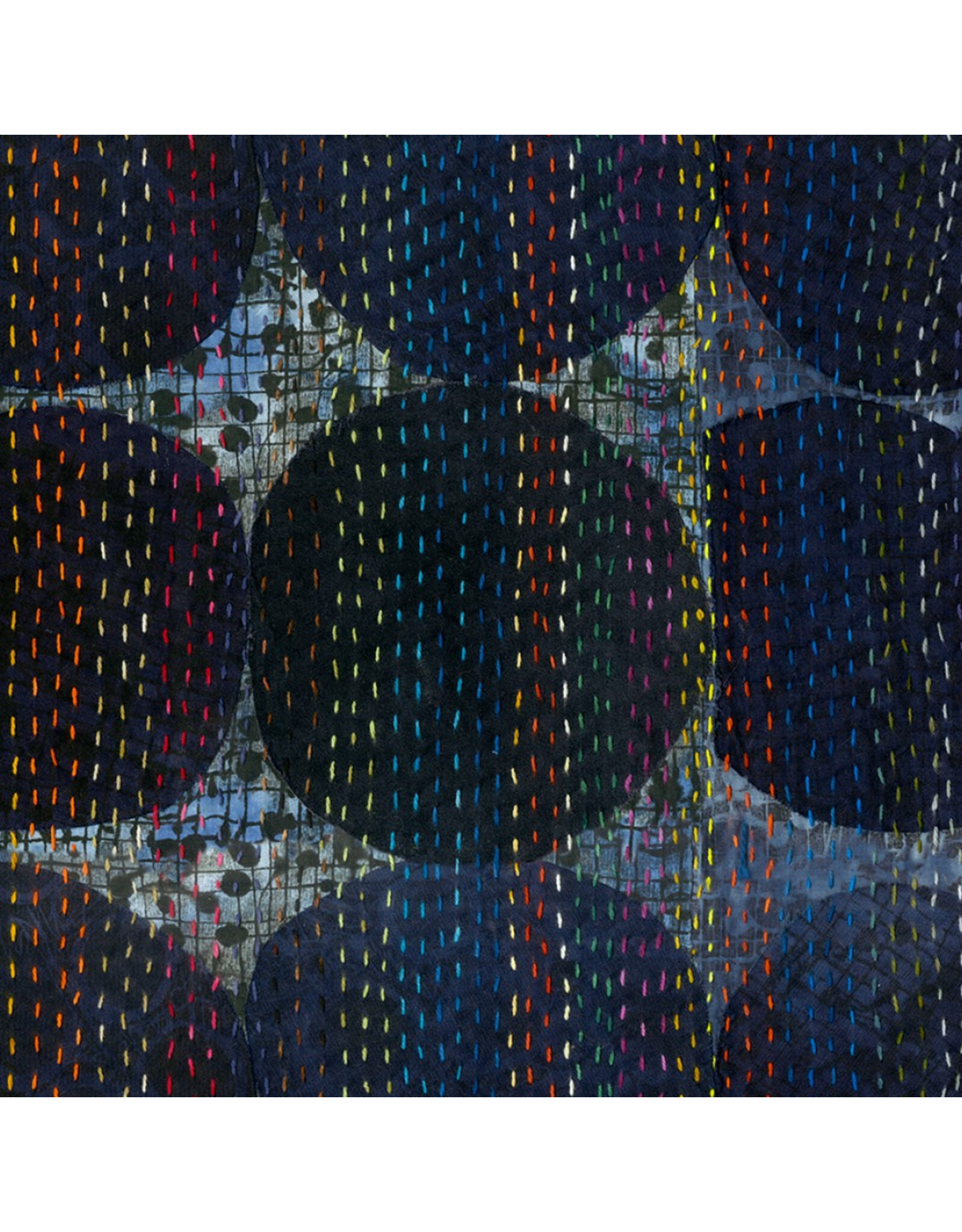 Marcia Derse Curiosity, Circle in Blue, Fabric Half-Yards