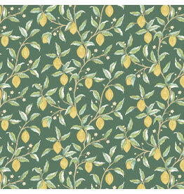 William Morris & Co. Morris & Co, Leicester, Lemon Tree in Dark Green, Fabric Half-Yards
