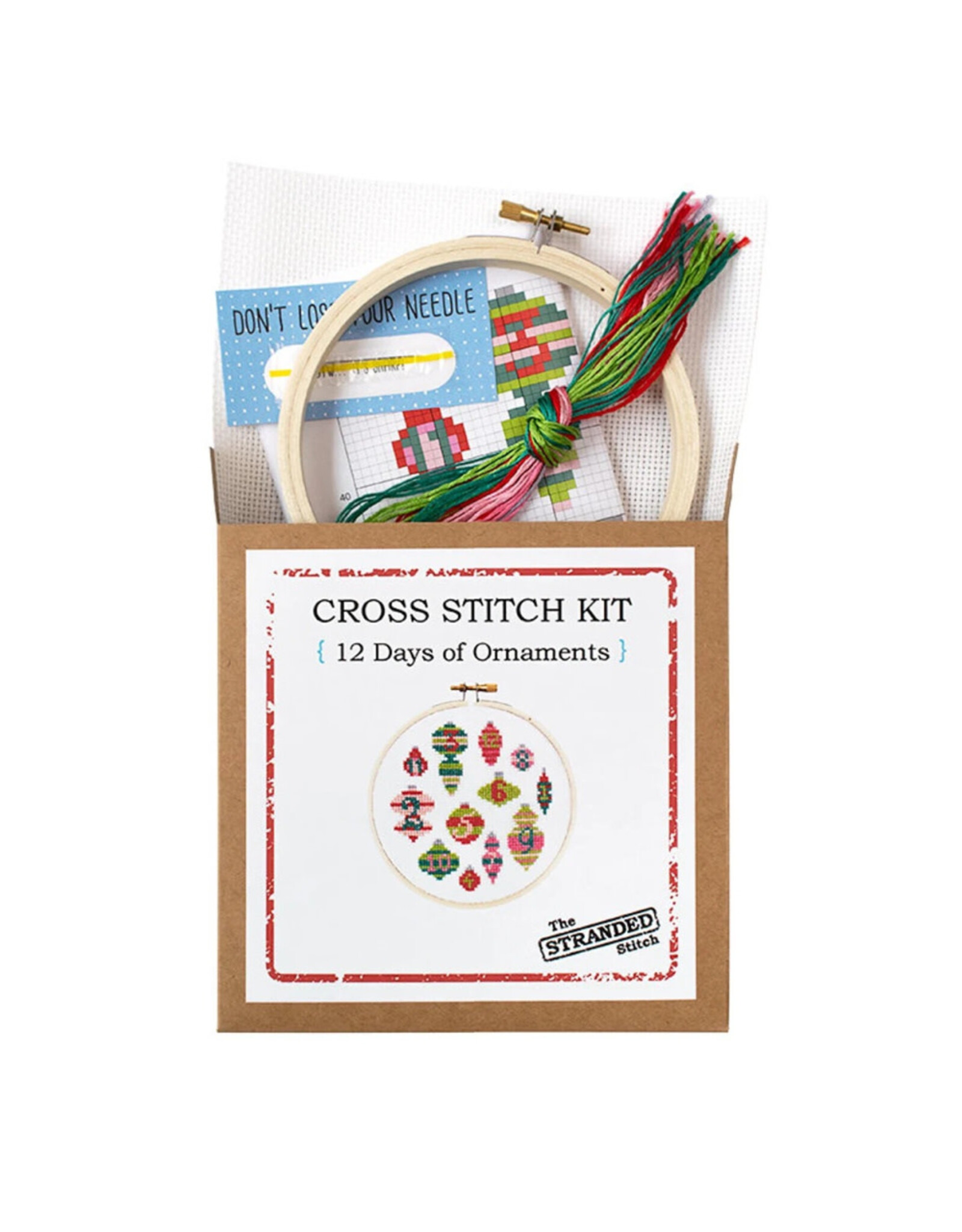The Stranded Stitch 12 Days of Ornaments Cross Stitch Kit