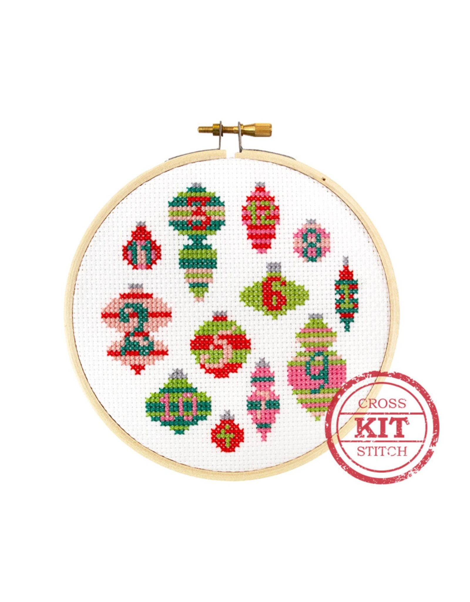 The Stranded Stitch 12 Days of Ornaments Cross Stitch Kit