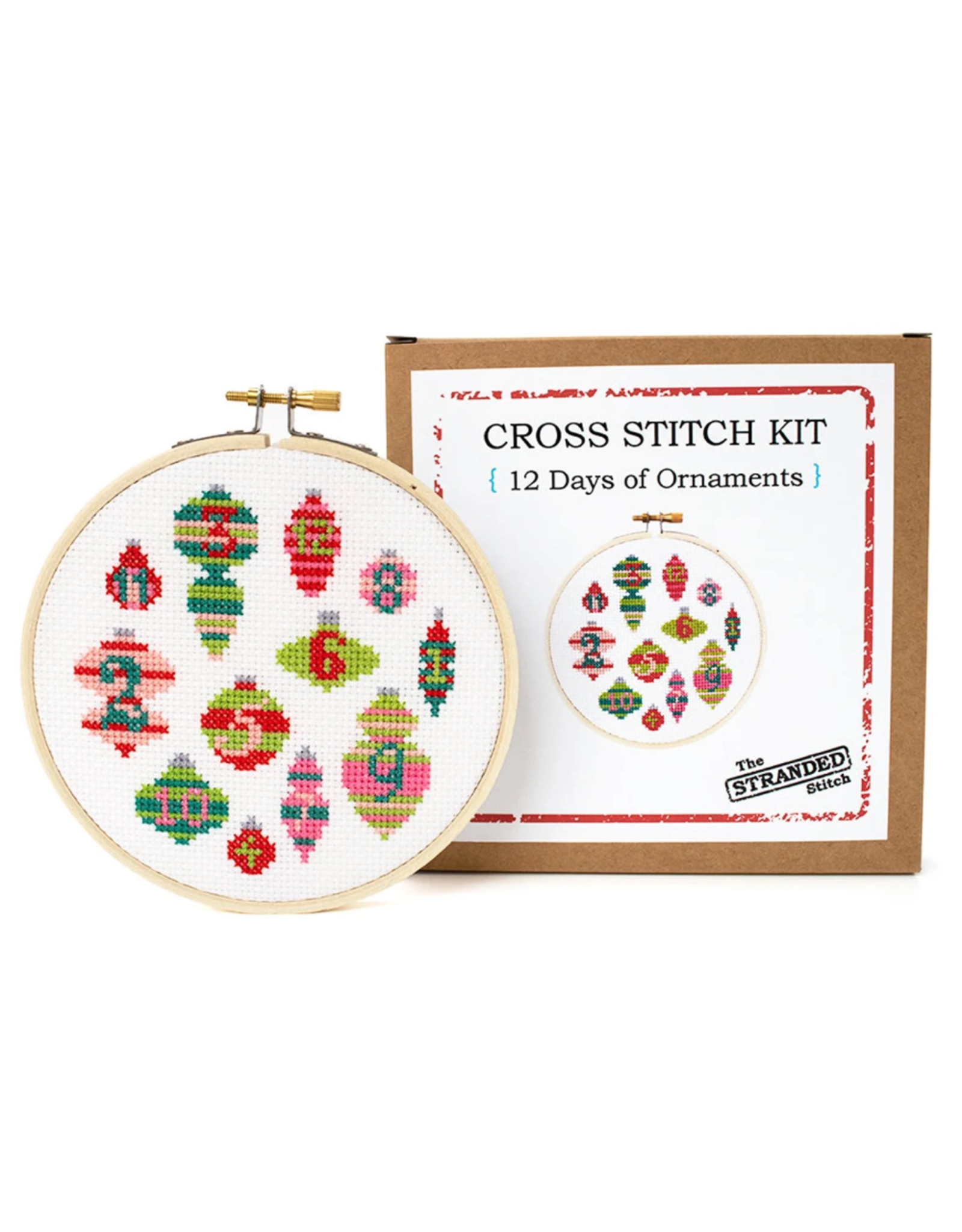 The Stranded Stitch 12 Days of Christmas Ornaments Cross Stitch Kit