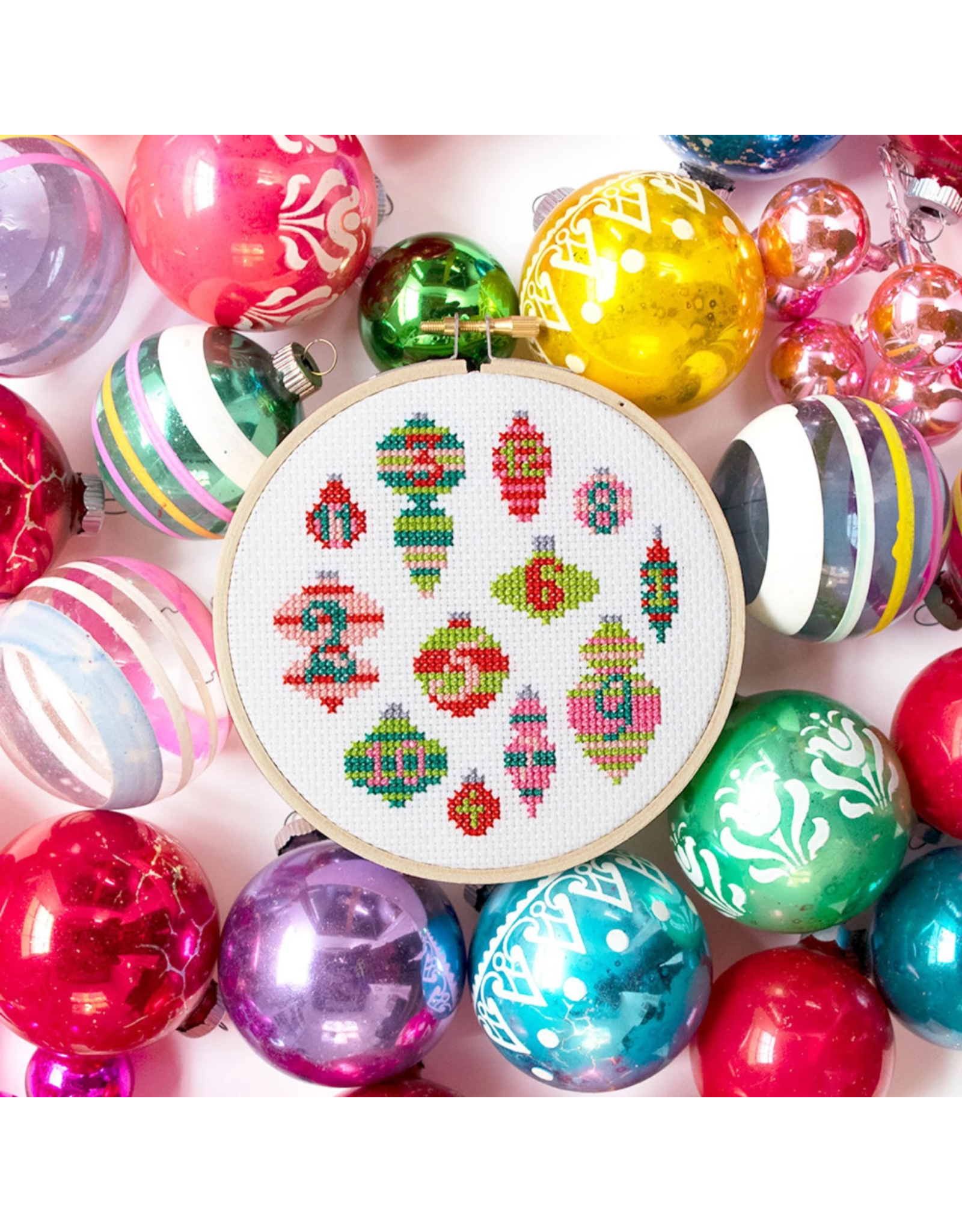 The Stranded Stitch 12 Days of Ornaments Cross Stitch Kit