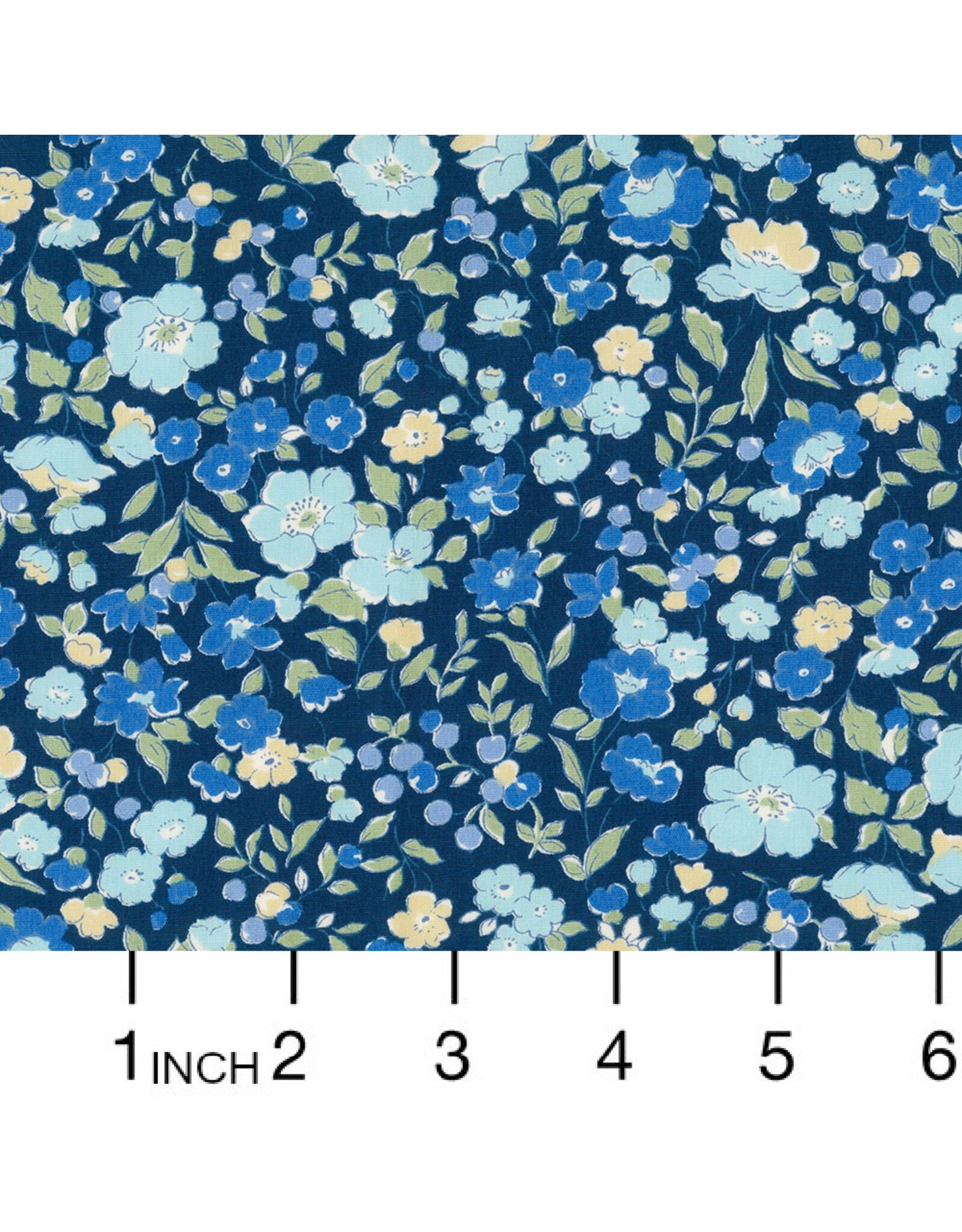 Sevenberry Petite Bouquet in Garden Blues, Fabric Half-Yards