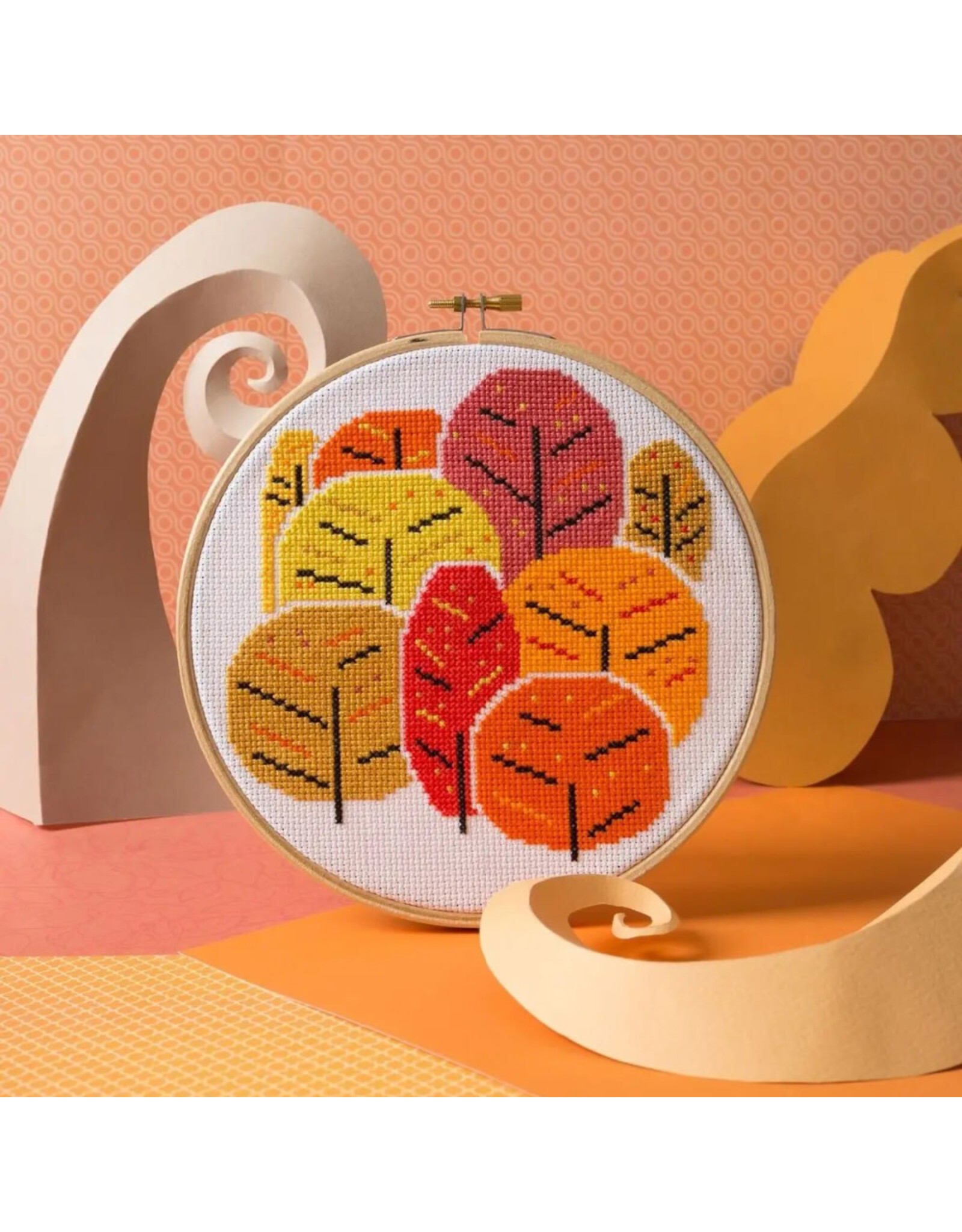 Hawthorne Handmade ON SALE - Autumn Trees Cross Stitch Kit - 40% OFF