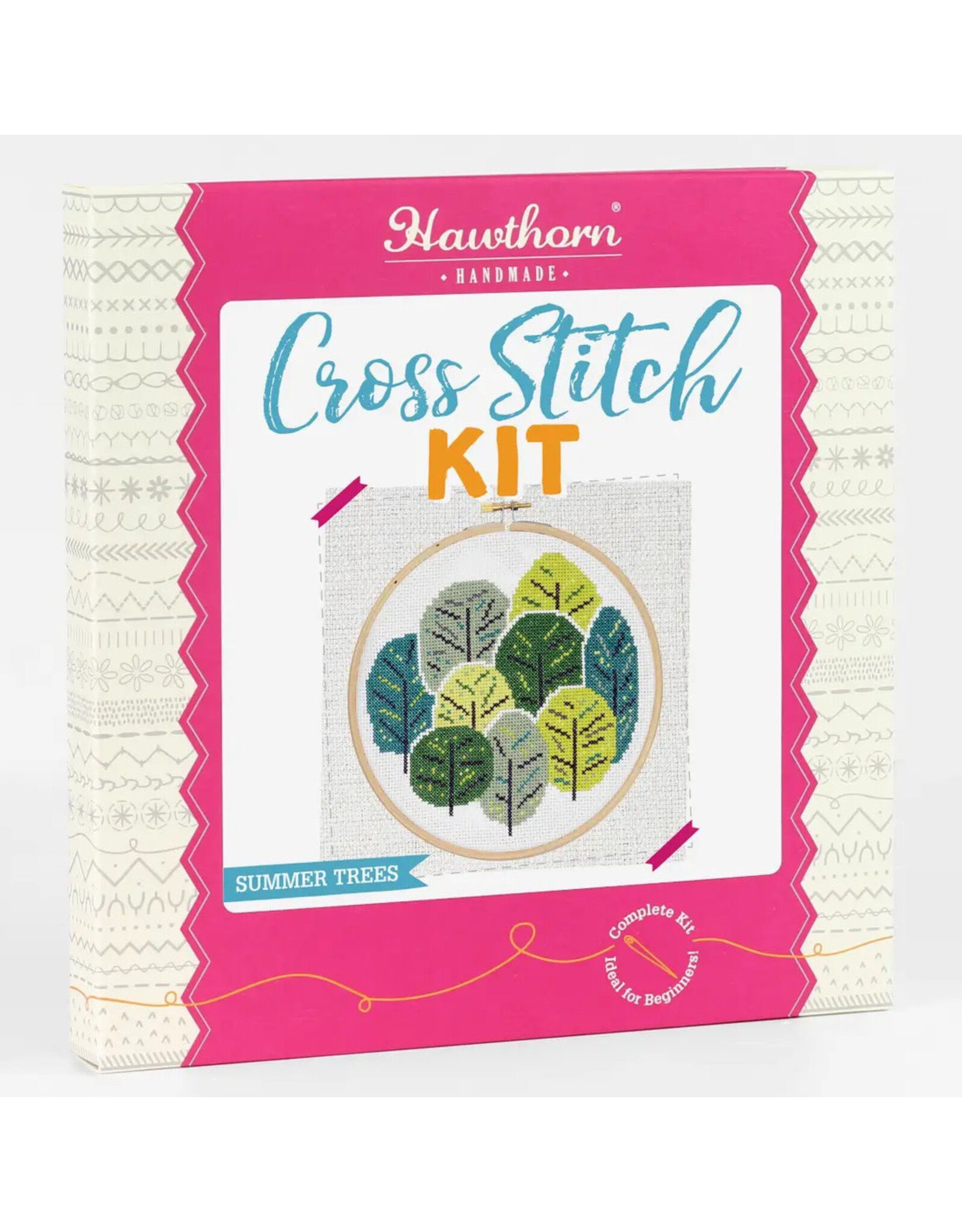 Hawthorne Handmade ON SALE - Summer Trees Cross Stitch Kit - 40% OFF