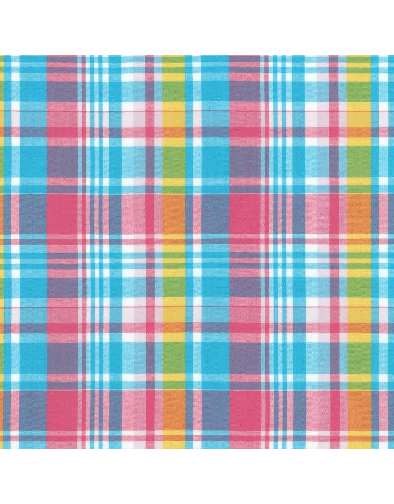 Mad for Madras, Woven Plaid in Candy Pink, Fabric Half-Yards