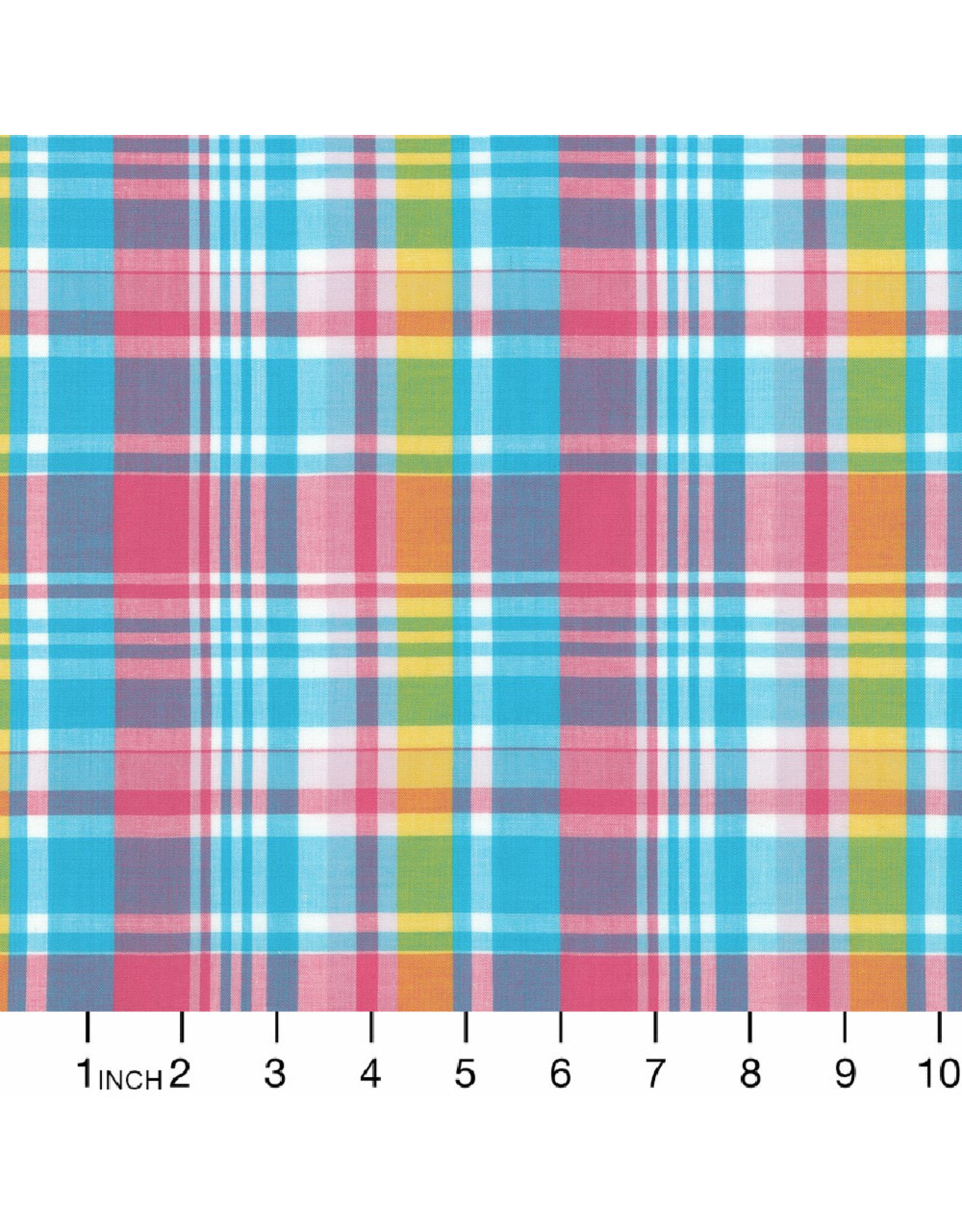 Robert Kaufman ON SALE - 2 YARD CUT, Mad for Madras, Woven Plaid in Candy Pink