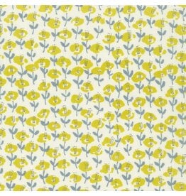 Sevenberry Cotton Lawn, Le Midi Lawn in Lemon, Fabric Half-Yards