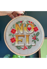 Love Poppet ON SALE - NOEL - Four Letter Floral Modern Cross Stitch Kit