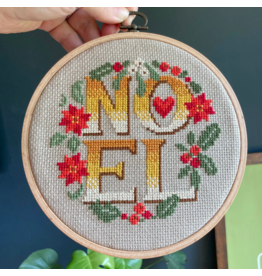Love Poppet ON SALE - NOEL - Four Letter Floral Modern Cross Stitch Kit