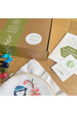 Love Poppet ON SALE - NOEL - Four Letter Floral Modern Cross Stitch Kit