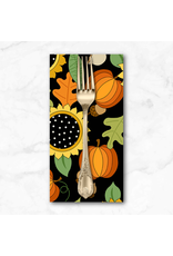 PD's Andover Collection Give Thanks, Fall Bounty in Black,  Dinner Napkin