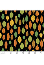 Andover Fabrics Give Thanks, Leaves in Black, Fabric Half-Yards